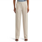 Calça reta plissada LAUREN Ralph Lauren em sarja mista de lã, cinza-claro