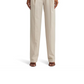 Calça reta plissada LAUREN Ralph Lauren em sarja mista de lã, cinza-claro