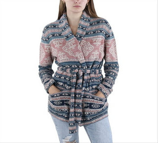 Lauren Ralph Lauren Cardigan Feminino com Amarração Frontal e Suéter Multi Tamanho GG