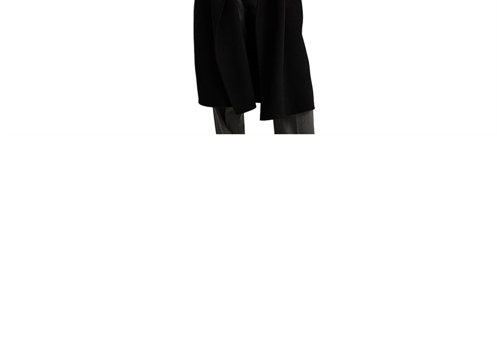 Casaco cruzado LAUREN Ralph Lauren com cinto e mistura de lã, preto, tamanho 12