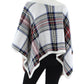 Poncho feminino Lauren Ralph Lauren xadrez em mistura de lã multicolorido
