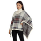 Poncho feminino Lauren Ralph Lauren xadrez em mistura de lã multicolorido