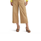 Calça curta feminina Lauren Ralph Lauren, plissada, de sarja de algodão, tamanho 16, Birch Tan