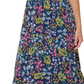 Vestido sem mangas com estampa floral Samantha da Leota para mulheres, azul, tamanho X-S