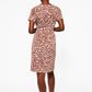 Vestido envelope falso Leota Sweetheart em Leo Coral Amêndoa, marrom