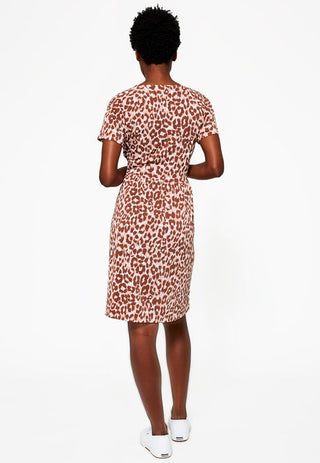 Vestido envelope falso Leota Sweetheart em Leo Coral Amêndoa, marrom