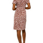 Vestido envelope falso Leota Sweetheart em Leo Coral Amêndoa, marrom