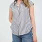 Blu Pepper - Stripe Collared Short Sleeve Button Down Shirt