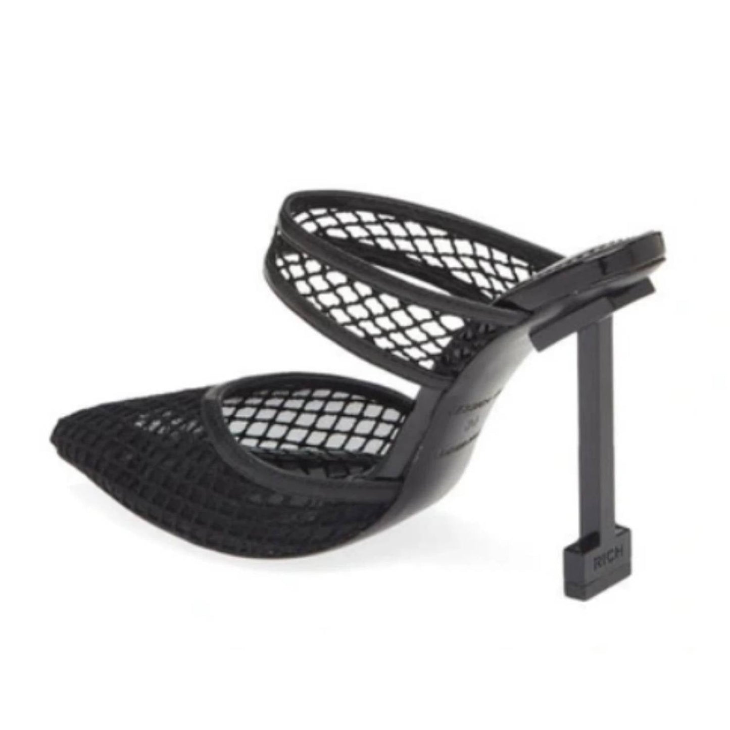 Jessica Rich - Women's Ysabelle Fishnet Pointed Toe Heels
