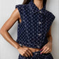 Amylynn - Denim Diamond Pattern Vest
