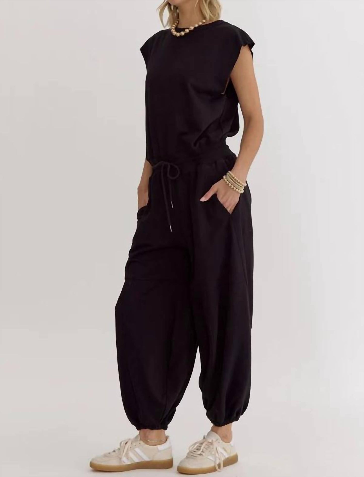 Entro - Harbor Sleeveless Waist Tie Jumpsuit