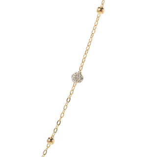 Colar Stefano Oro em ouro 14K "Spritz" e Bead Station com opção de comprimento