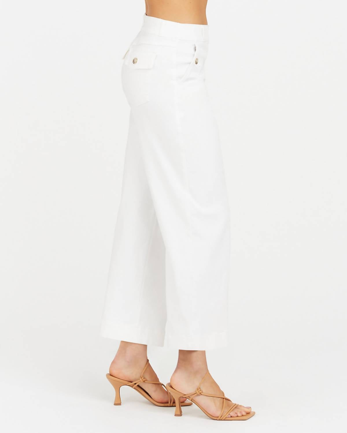 Spanx - STRETCH TWILL CROPPED WIDE LEG PANT