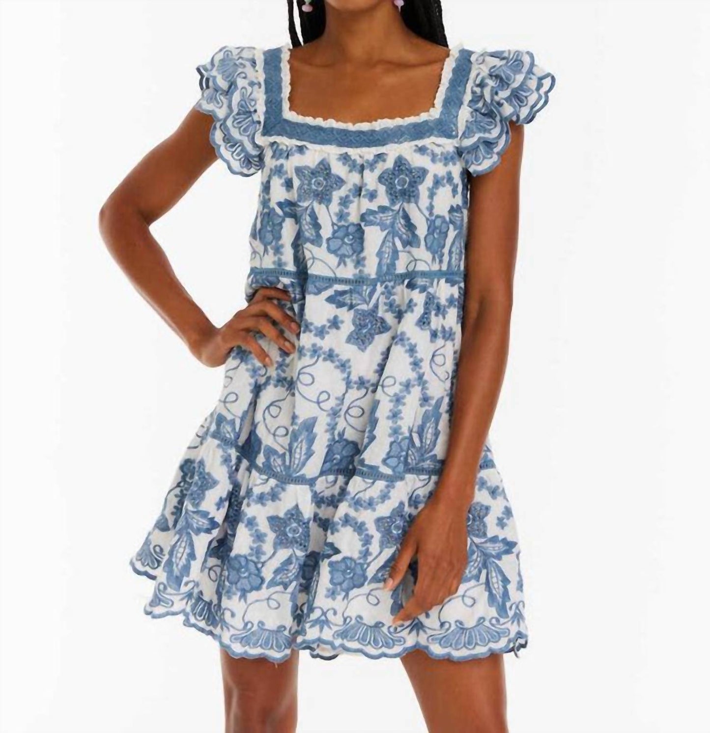 Allison New York - Faye Flutter Sleeve Mini Dress