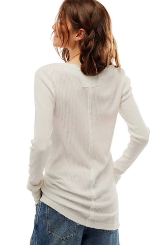 Free People - Blusa de gola redonda Honey B