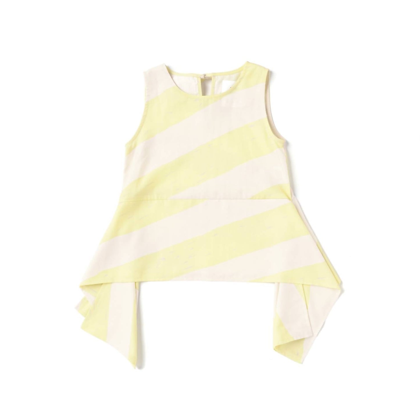 Omamimini - Girls' Sleeveless Peplum Top with Side Tails