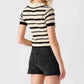 Steve Madden - Shade and Shore Striped Short Sleeve Sweater