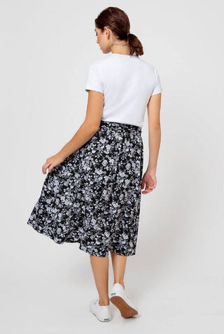 Saia Midi Mindy Feminina Leota Preta