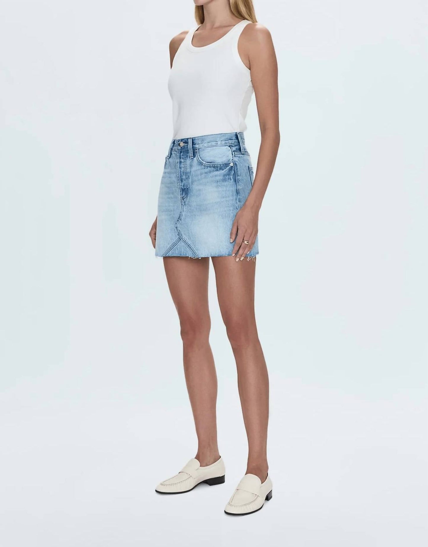 Pistola - Kat High Rise Denim Skirt