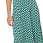 Vestido estampado Amiya Geo da Leota para mulheres, verde, tamanho médio