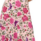 Vestido midi floral Amiya feminino Leota rosa tamanho médio