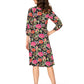 Vestido Leota Sweetheart Becca Garden Party Preto Multicolorido