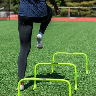 HolaHatha - Barreira de treinamento de velocidade com altura ajustável para exercícios cardiovasculares
