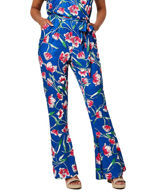 Macacão Leota Gabriella com amarração na cintura, tamanho pequeno, azul