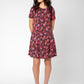 Vestido de malha de manga curta Maci feminino Leota roxo