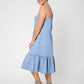 Vestido longo Eva azul feminino Leota