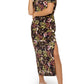 Vestido longo floral Eva feminino Leota marrom tamanho extragrande