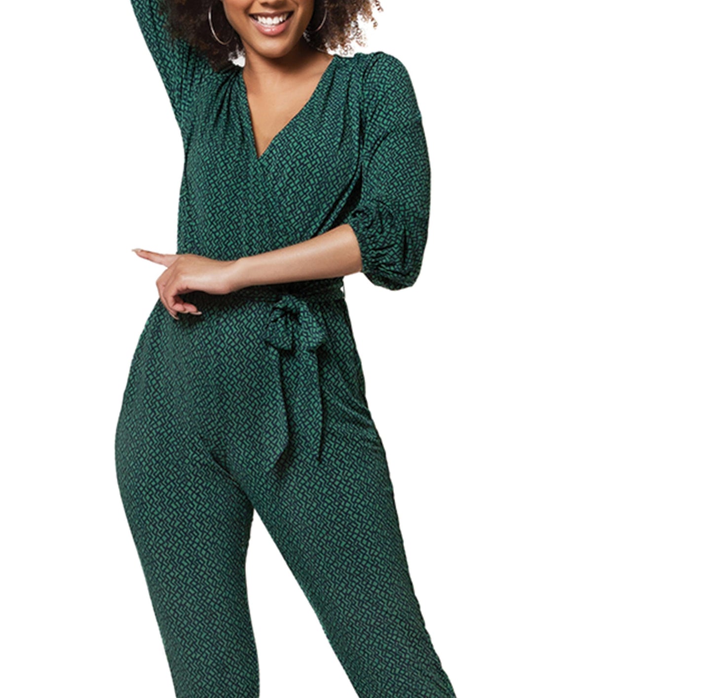 Macacão Leota Feminino Gabby Geo Print Verde Tamanho X-Grande