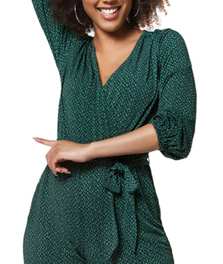 Macacão Leota Feminino Gabby Geo Print Verde Tamanho X-Grande