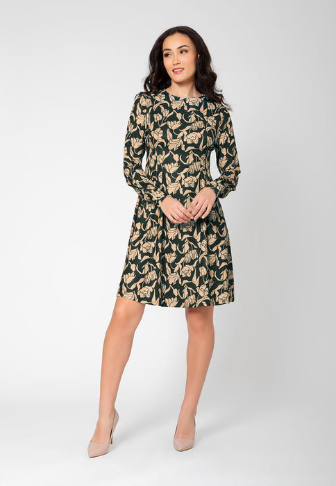 Vestido Lara Fit And Flare Feminino Leota Azul Tamanho Médio