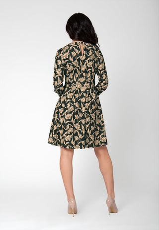 Vestido Lara Fit And Flare Feminino Leota Azul Tamanho X-G