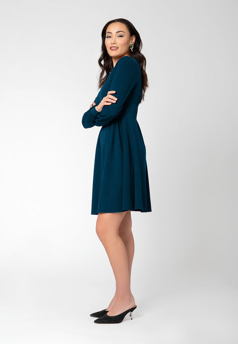 Vestido Lara Fit And Flare Leota Feminino Verde Tamanho P