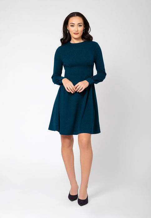 Vestido Lara Fit And Flare Leota Feminino Verde Tamanho X-S