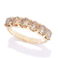 Anel Gems of Distinction em ouro 14K com diamantes champanhe de 2,10 quilates e 6 pedras