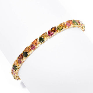 Pulseira Gem Treasures Vermeil 18K Multi Turmalina Line