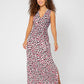 Vestido longo sem mangas Leota feminino, branco, perfeito para usar no dia a dia