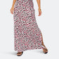 Vestido longo sem mangas Leota feminino, perfeito, com estampa de leopardo e pomba, branco