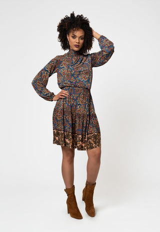 Vestido Leota Feminino Azul Oliva