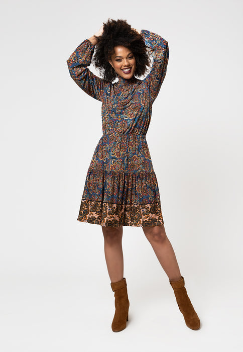 Vestido Leota Feminino Azul Oliva