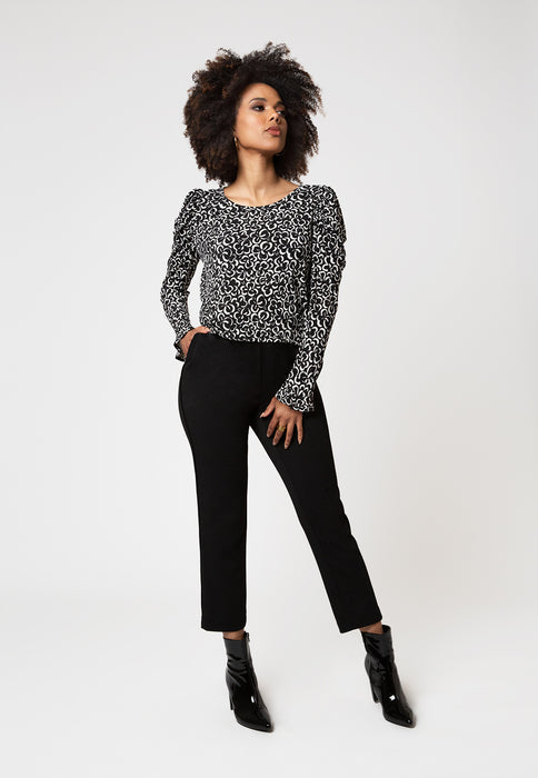 Leota Feminino Inky Zebra Jennifer Top Preto Tamanho P