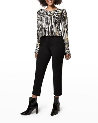 Top Jennifer em Preto Inky Zebra Tamanho G