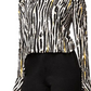 Top Jennifer em Preto Inky Zebra Tamanho G