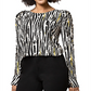 Leota Feminino Inky Zebra Jennifer Top Preto Tamanho P