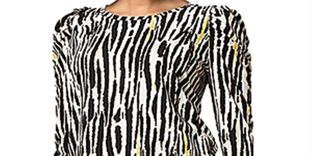 Leota Feminino Inky Zebra Jennifer Top Preto Tamanho P