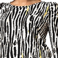 Top Jennifer em Preto Inky Zebra Tamanho G