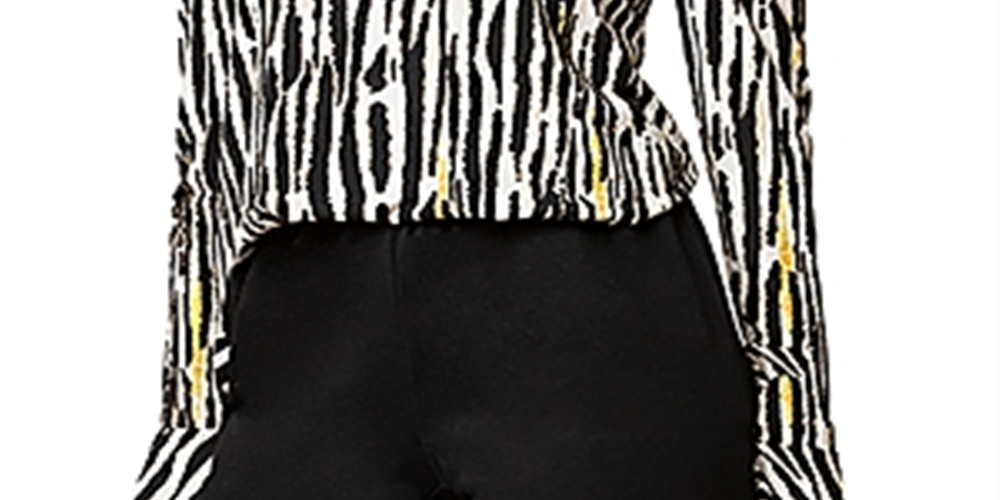 Leota Feminino Inky Zebra Jennifer Top Preto Tamanho P